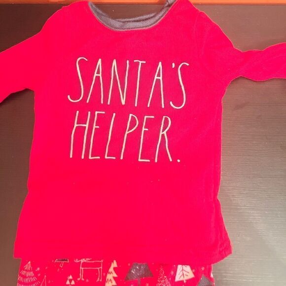 Rae Dunn Santas Helper PJs Red Holiday - Picture 2 of 4